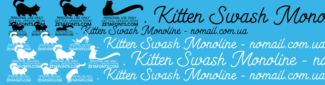 Шрифт Kitten Swash Monoline