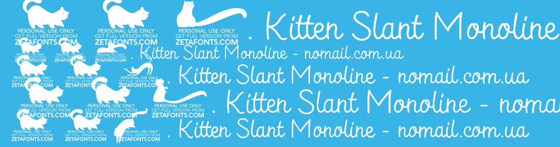 Шрифт Kitten Slant Monoline