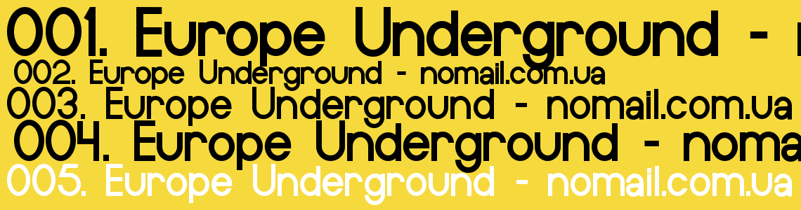 Шрифт Europe Underground