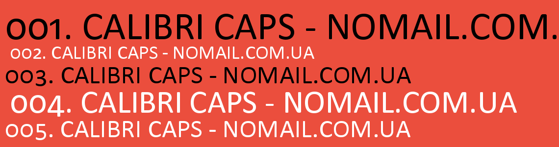 Шрифт Calibri Caps