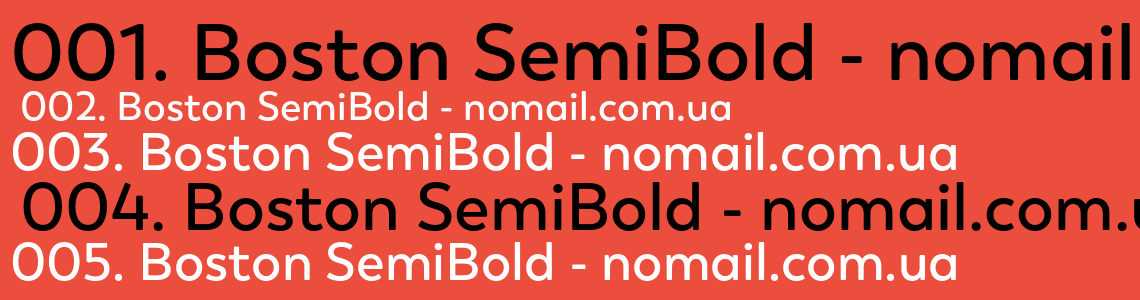 Шрифт Boston SemiBold