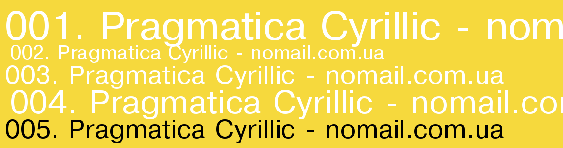 Шрифт Pragmatica Cyrillic