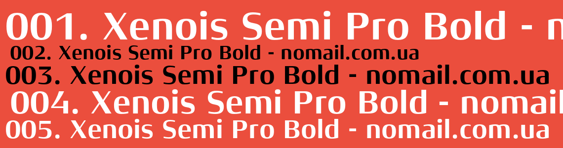 Шрифт Xenois Semi Pro Bold