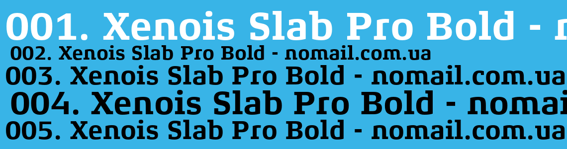 Шрифт Xenois Slab Pro Bold