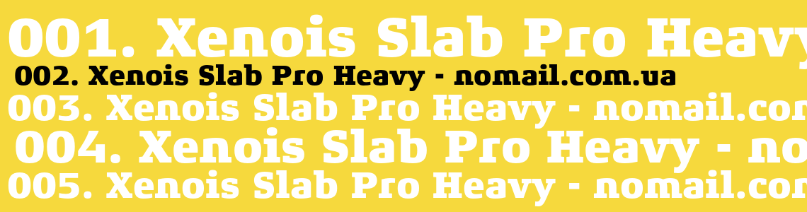 Шрифт Xenois Slab Pro Heavy