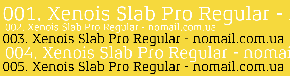 Шрифт Xenois Slab Pro Regular