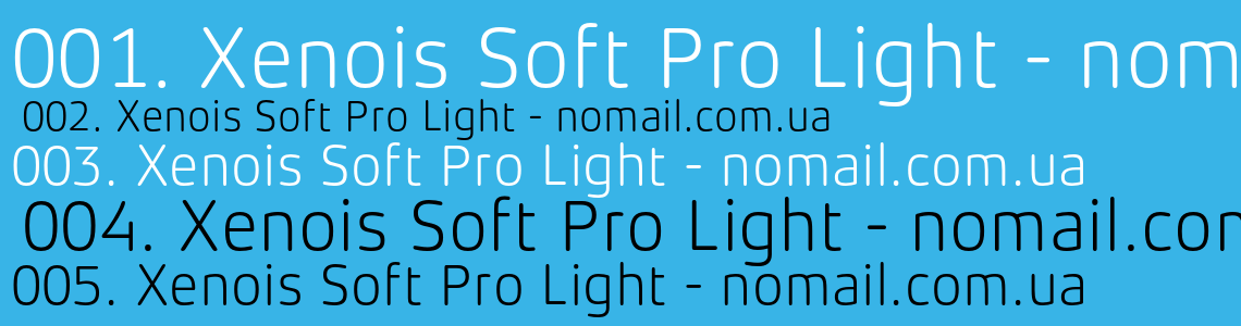 Шрифт Xenois Soft Pro Light