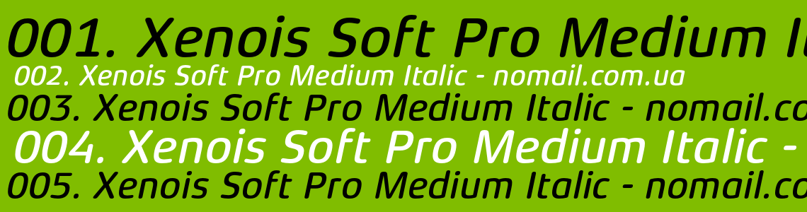 Шрифт Xenois Soft Pro Medium Italic