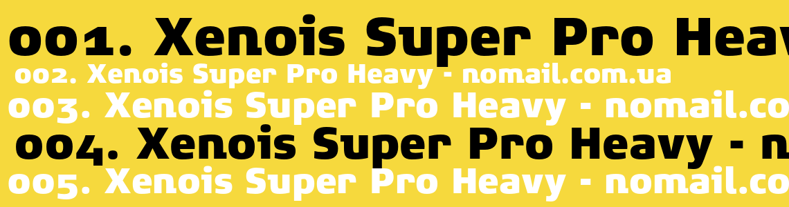 Шрифт Xenois Super Pro Heavy