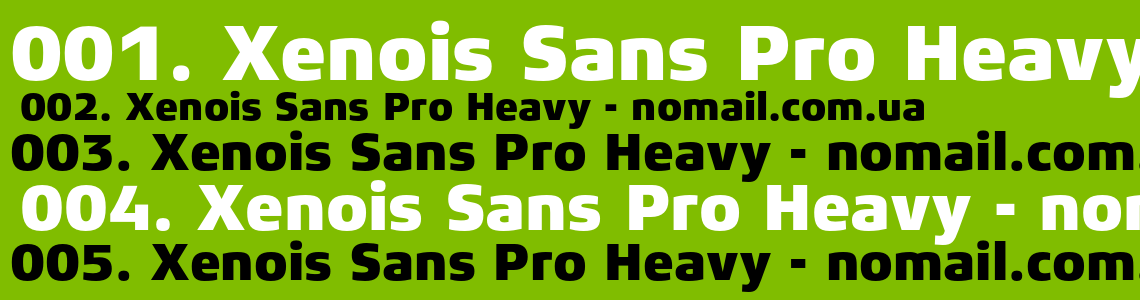 Шрифт Xenois Sans Pro Heavy