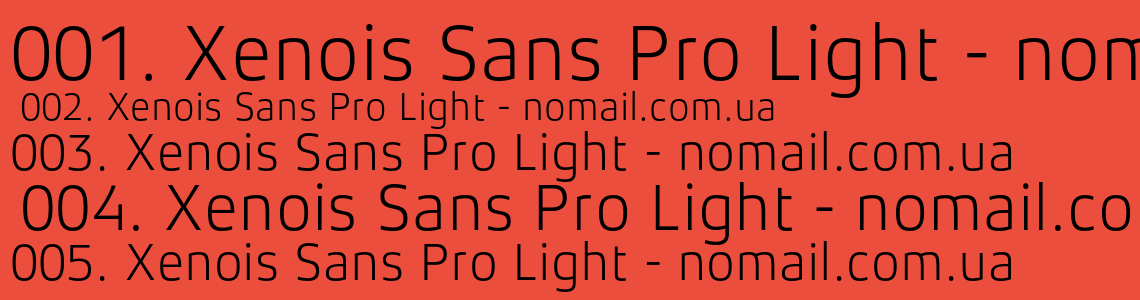 Шрифт Xenois Sans Pro Light