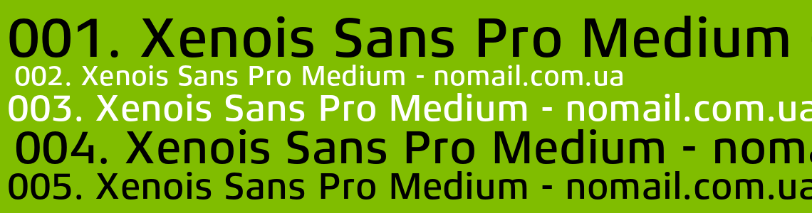 Шрифт Xenois Sans Pro Medium