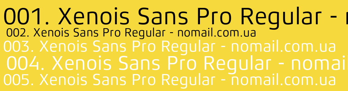 Шрифт Xenois Sans Pro Regular