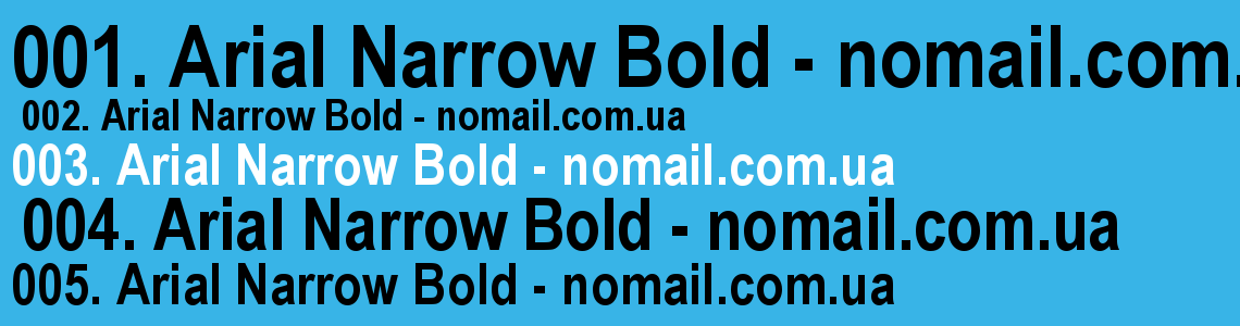 Шрифт Arial Narrow Bold