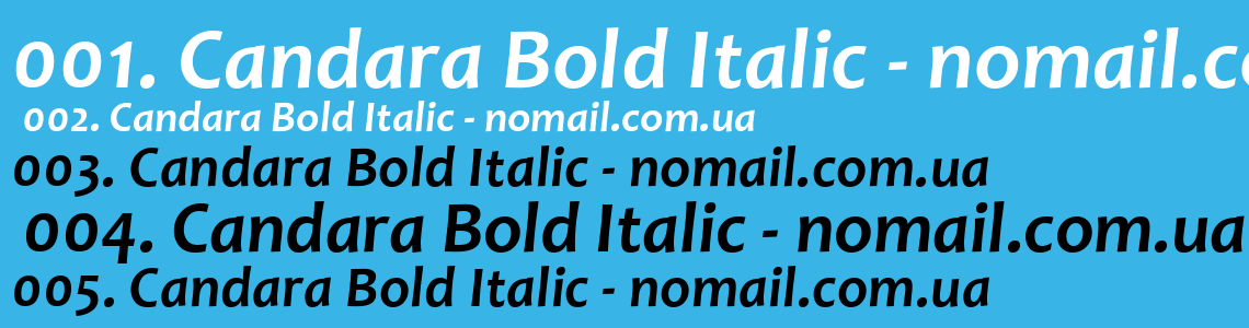 Шрифт Candara Bold Italic