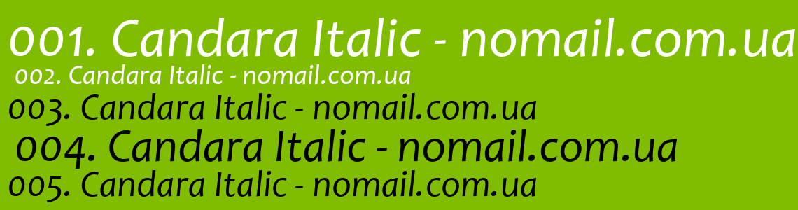 Шрифт Candara Italic