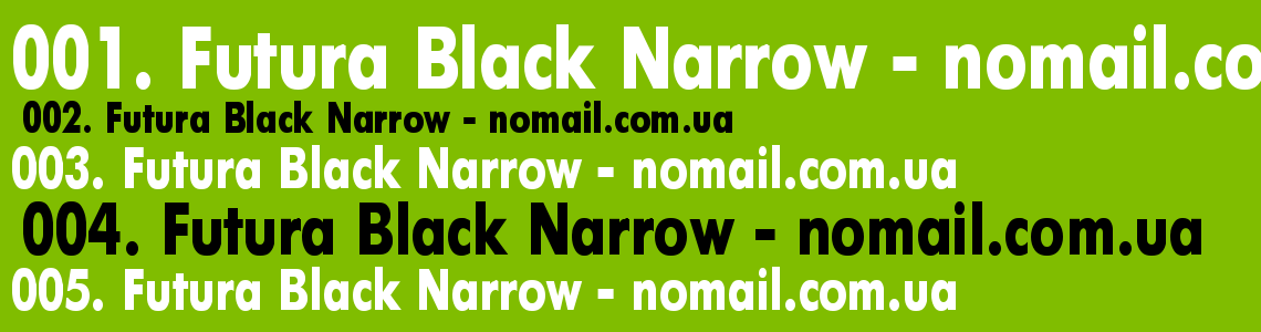 Шрифт Futura Black Narrow