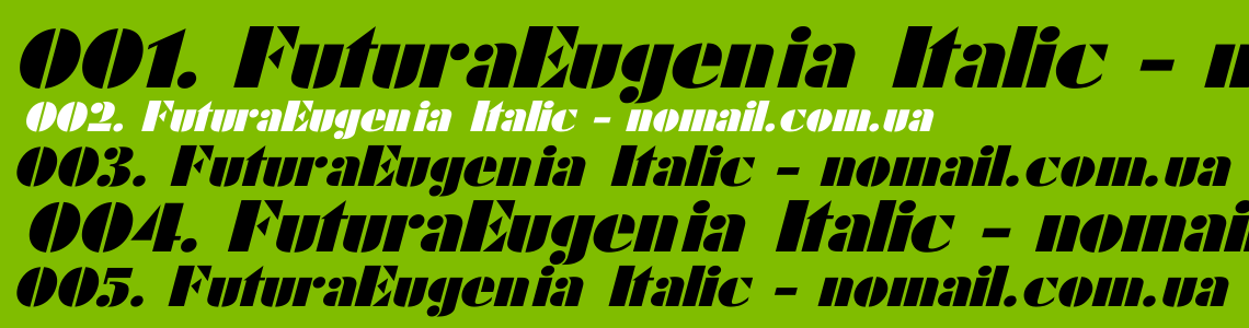 Шрифт FuturaEugenia Italic