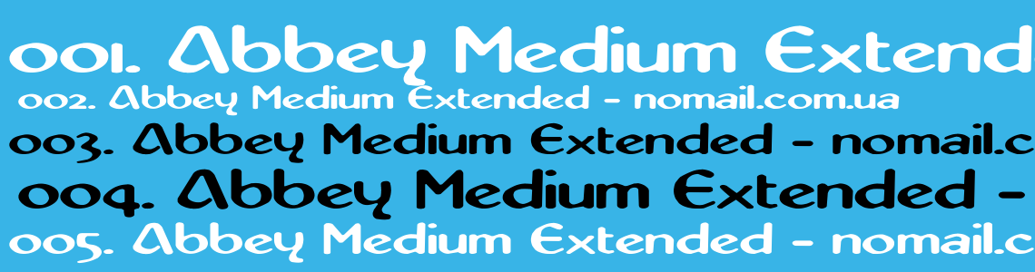 Шрифт Abbey Medium Extended