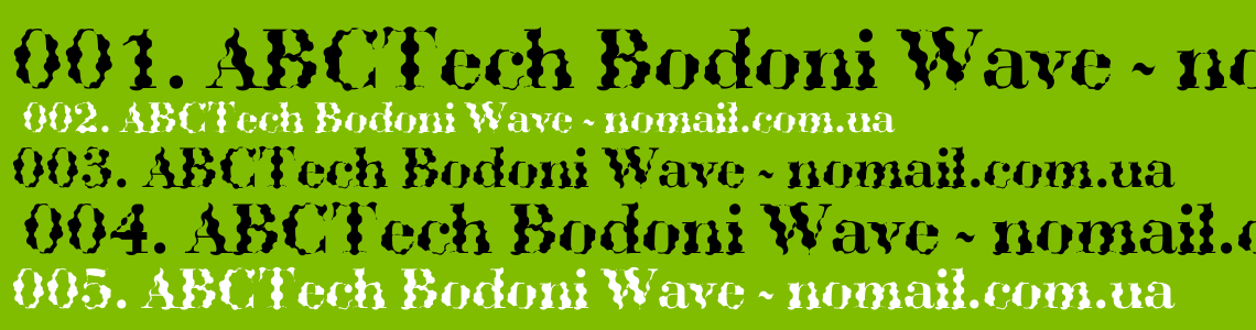 Шрифт ABCTech Bodoni Wave