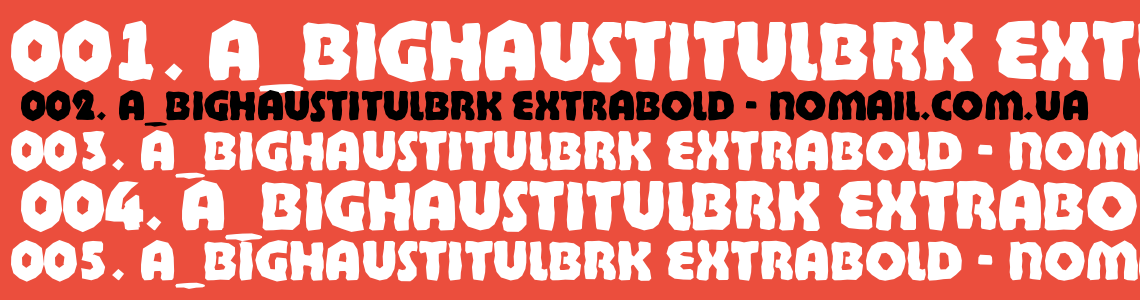 Шрифт a_BighausTitulBrk ExtraBold