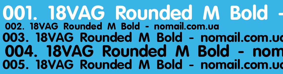 Шрифт 18VAG Rounded M Bold