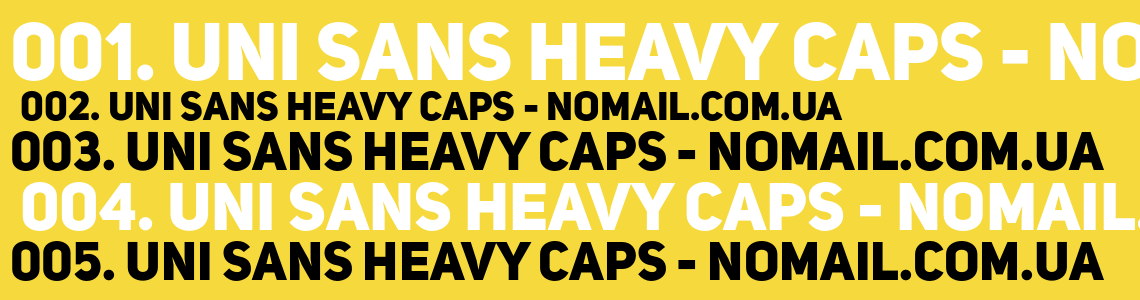 Шрифт Uni Sans Heavy CAPS