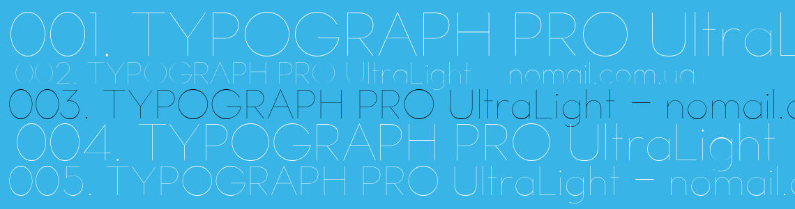 Шрифт TYPOGRAPH PRO UltraLight