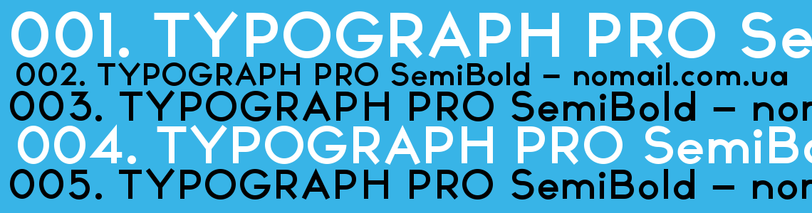 Шрифт TYPOGRAPH PRO SemiBold