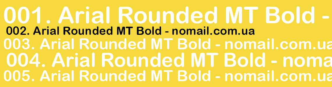 Шрифт Arial Rounded MT Bold