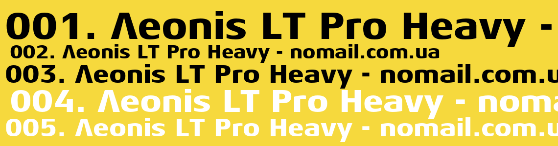 Шрифт Aeonis LT Pro Heavy