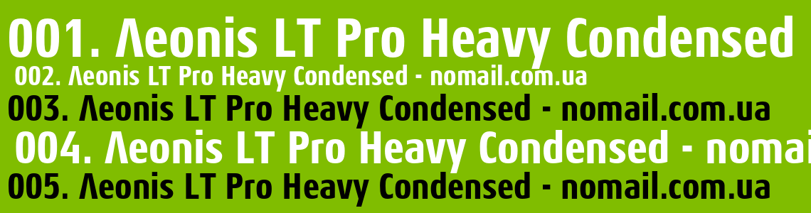 Шрифт Aeonis LT Pro Heavy Condensed