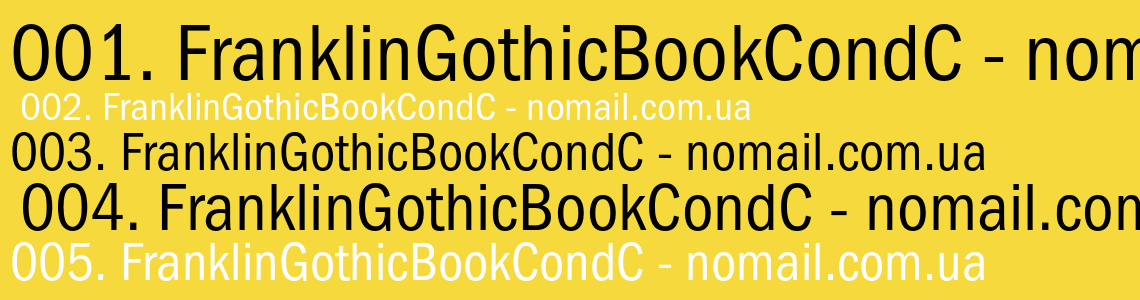 Шрифт FranklinGothicBookCondC