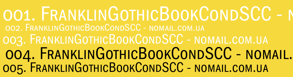 Шрифт FranklinGothicBookCondSCC