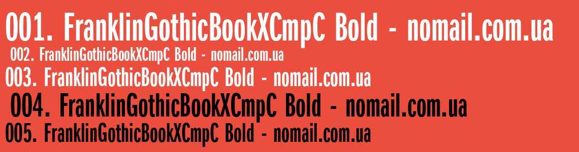 Шрифт FranklinGothicBookXCmpC Bold