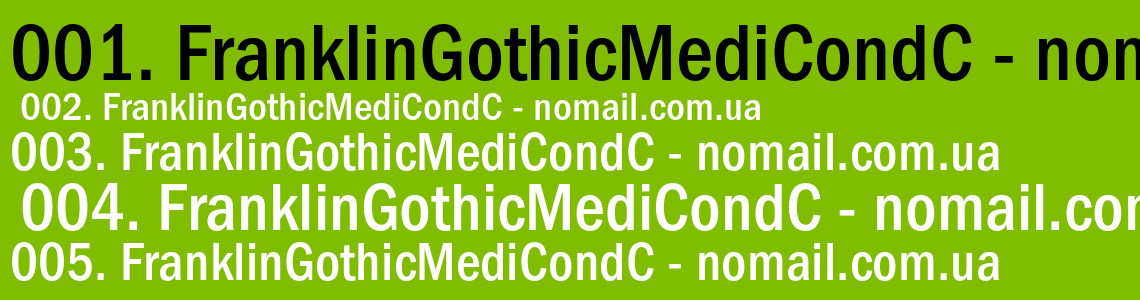 Шрифт FranklinGothicMediCondC