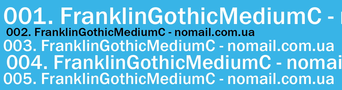 Шрифт FranklinGothicMediumC