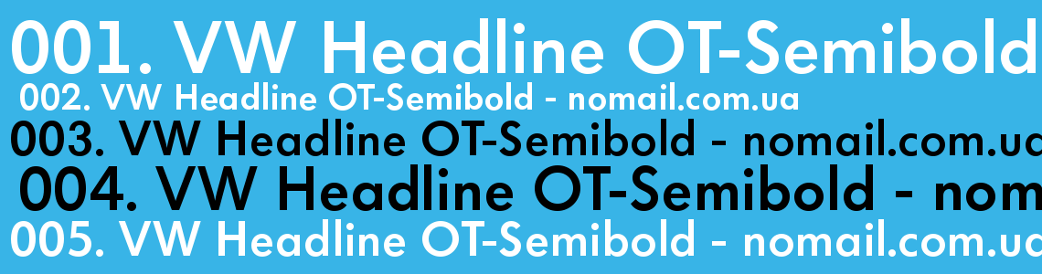 Шрифт VW Headline OT-Semibold