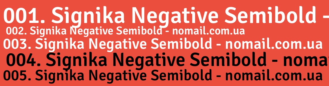 Шрифт Signika Negative Semibold