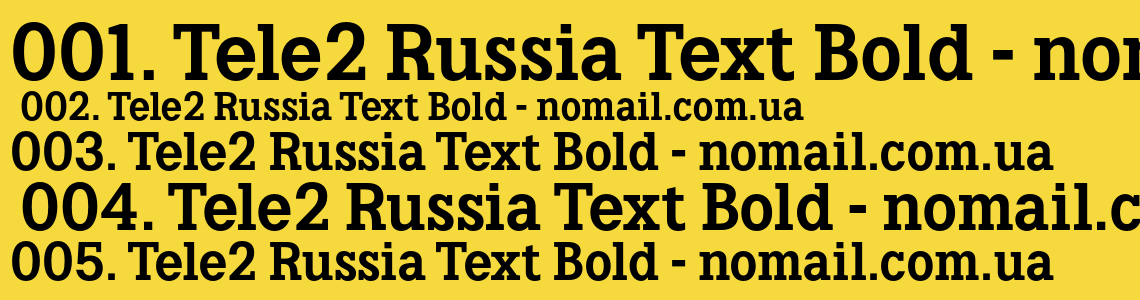 Шрифт Tele2 Russia Text Bold