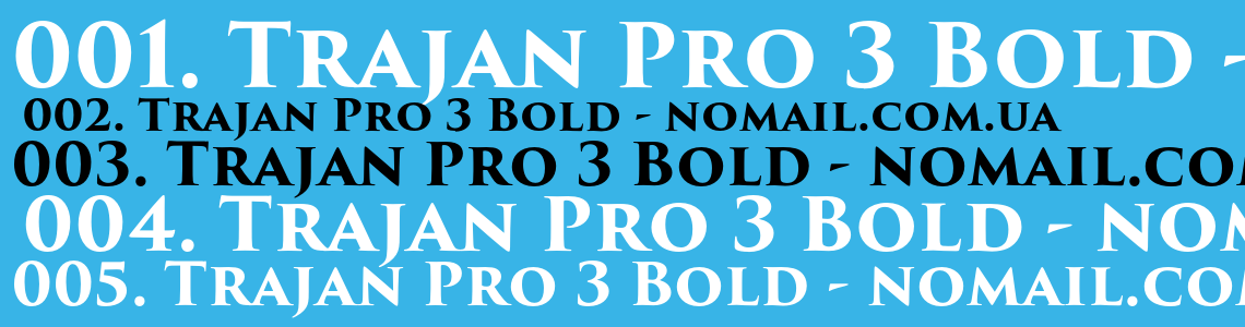 Шрифт Trajan Pro 3 Bold