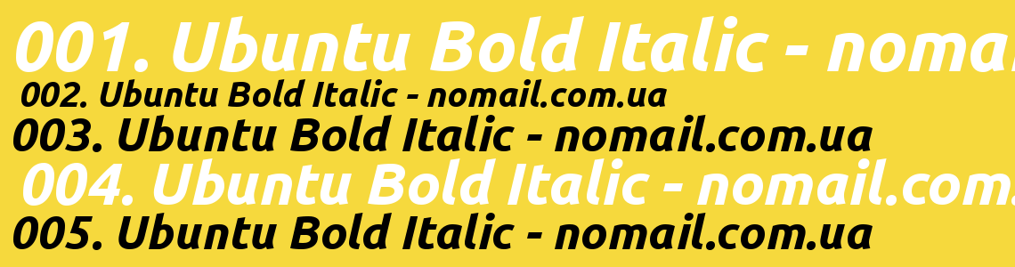 Шрифт Ubuntu Bold Italic