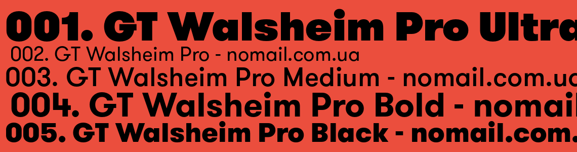 Шрифт GT Walsheim Pro