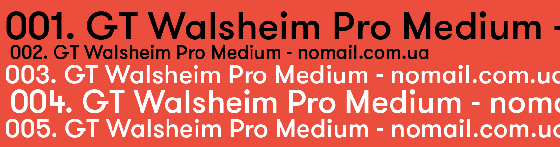 Шрифт GT Walsheim Pro Medium