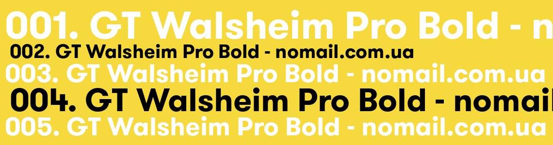 Шрифт GT Walsheim Pro Bold