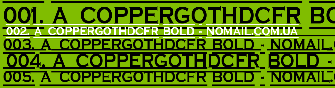 Шрифт a_CopperGothDcFr Bold