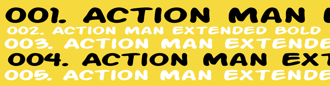 Шрифт Action Man Extended Bold