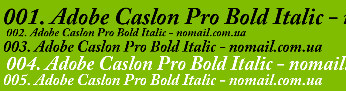 Шрифт Adobe Caslon Pro Bold Italic