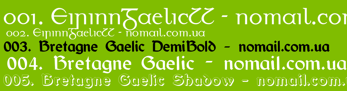 Шрифт Gaelic