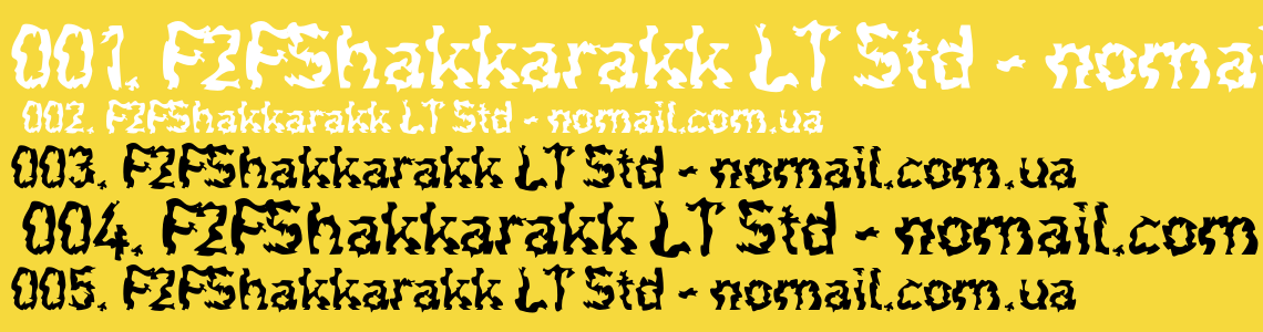 Шрифт F2FShakkarakk LT Std